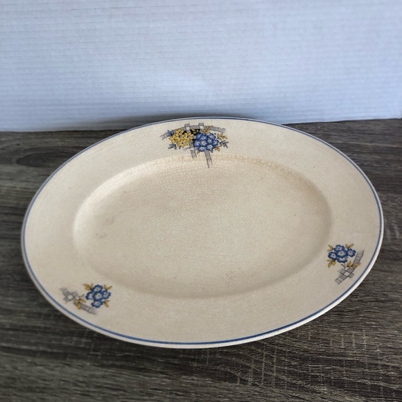 Vtg Wade Heath England Floral Serving Platter - Picture 1 of 13